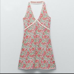Floral halter zara dress